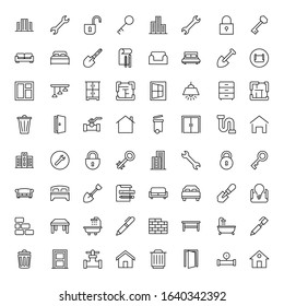 House icon set. Collection of high-quality black outline logo for web site design and mobile apps. Vector illustration on a white background.