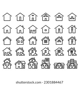 Icono de la casa, icono de la casa, icono del hogar, icono de inicio para la interfaz de usuario Web