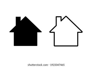Juego de iconos de la casa. vector de icono de inicio