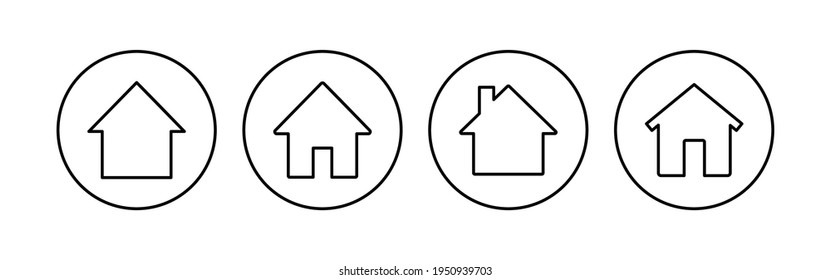 House icon set. Home icon vector
