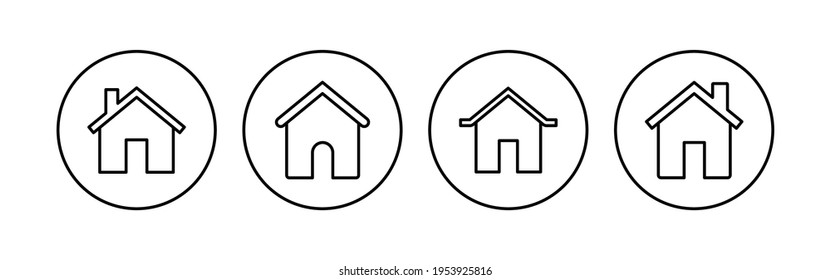 House icon set. Home icon vector