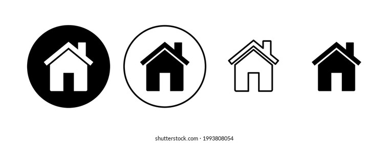 House icon set. Home icon vector