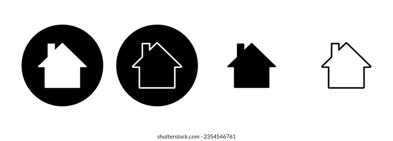 Juego de iconos de la casa. vector de icono de inicio