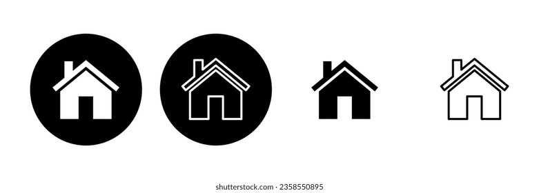 Juego de iconos de la casa. vector de icono de inicio