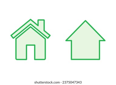 Juego de iconos de la casa. vector de icono de inicio