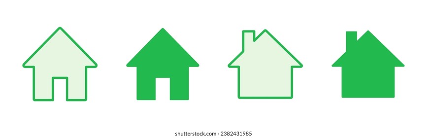 House icon set. Home icon vector
