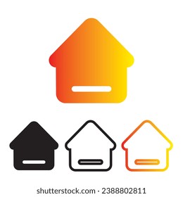 House Icon Set. Home vector illustration symbol.