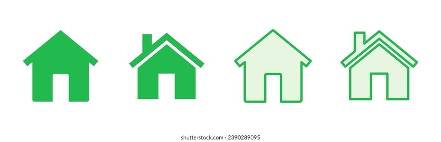 Juego de iconos de la casa. vector de icono de inicio