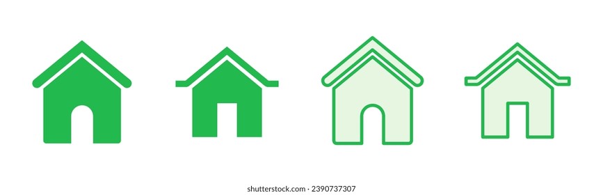 Juego de iconos de la casa. vector de icono de inicio