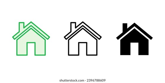 Juego de iconos de la casa. vector de icono de inicio