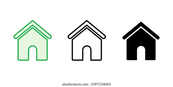 House icon set. Home icon vector