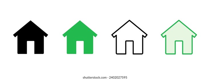 House icon set. Home icon vector