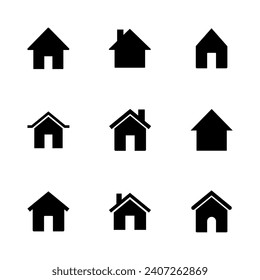 House icon set. Home icon vector