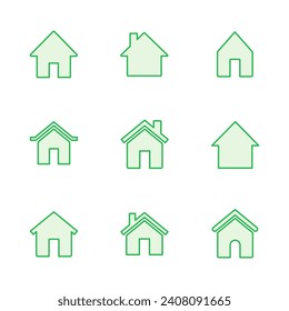 House icon set. Home icon vector