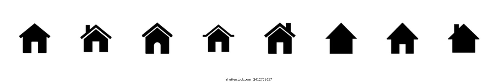 Juego de iconos de la casa. vector de icono de inicio