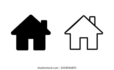 Haus-Icon-Set. Ausgangssymbolvektor