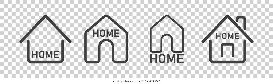 House icon set. Home vector illustration sign