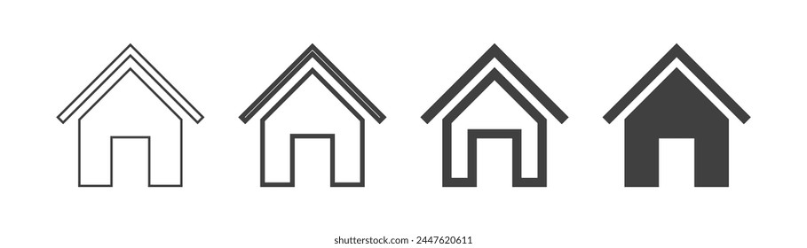 House icon set. Home vector illustration sign