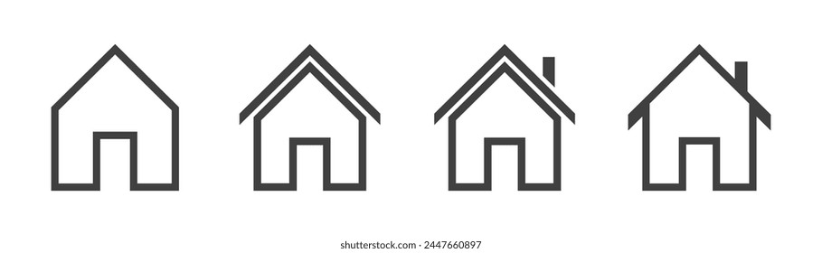 House icon set. Home vector illustration sign.
