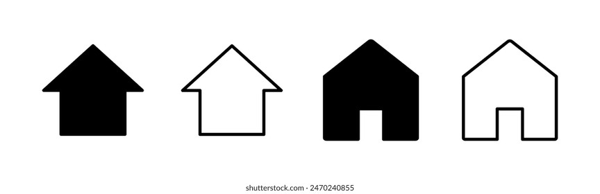 House icon set. Home icon vector