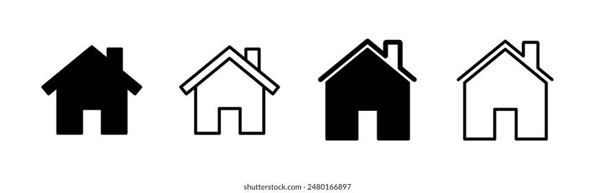 House icon set. Home icon vector