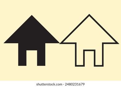 Conjunto de iconos de la casa. Señal de Ilustración vectorial doméstica. Símbolo del hotel.