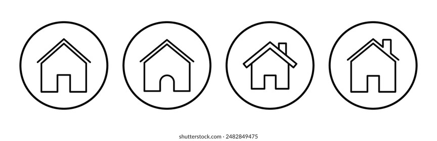 House icon set. Home icon vector