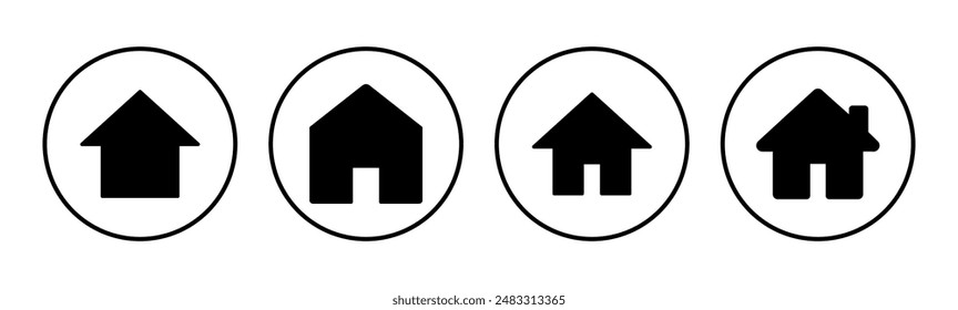House icon set. Home icon vector
