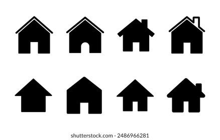 House icon set. Home icon vector