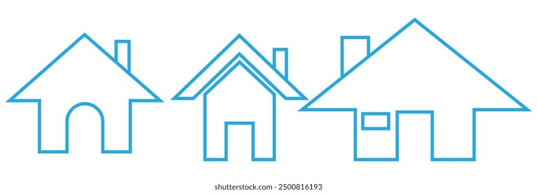 House icon set. Home icon vector