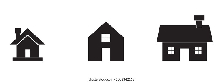 Conjunto de iconos de la casa. Inicio Diseño de símbolo de signo de Ilustración vectorial eps 10