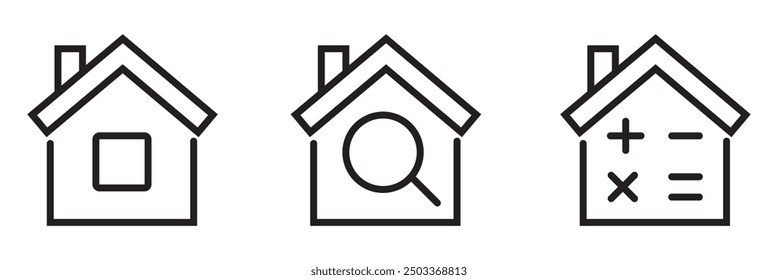 House icon set. Home vector illustration sign. Hotel symbol.