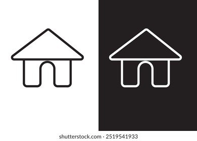 House icon set. Home vector illustration sign. Hotel symbol.