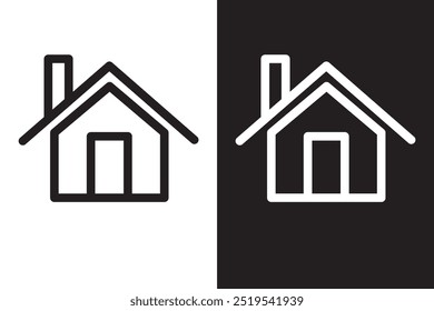 Symbolsatz für das Haus. Startseite Vektorgrafik-Zeichen. Hotelsymbol.