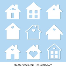 House icon set. Home vector illustration sign. Hotel symbol.