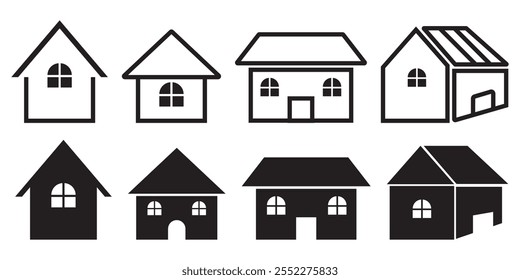 House icon set. Home vector illustration sign. Hotel symbol.