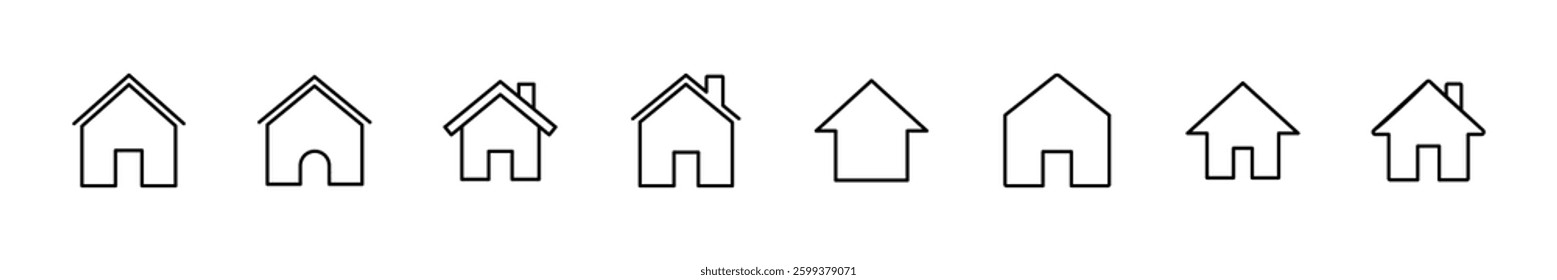 House icon set. Home icon vector