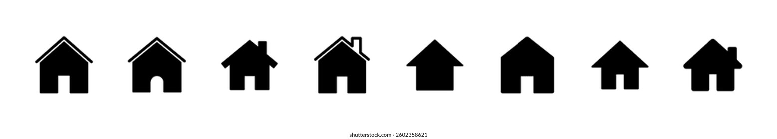 House icon set. Home icon vector