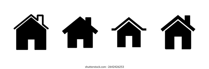 House icon set. Home icon vector