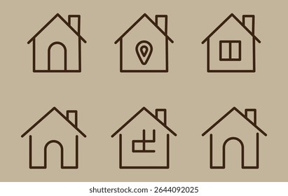 House icon set. Home vector illustration sign. Hotel symbol.