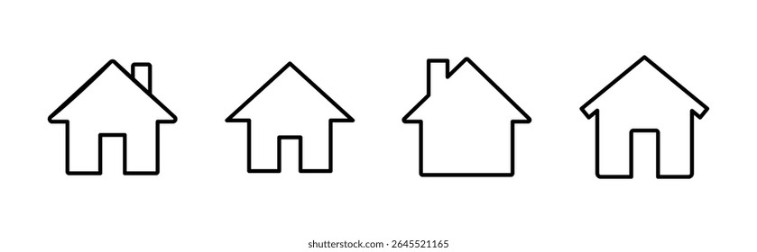 House icon set. Home icon vector