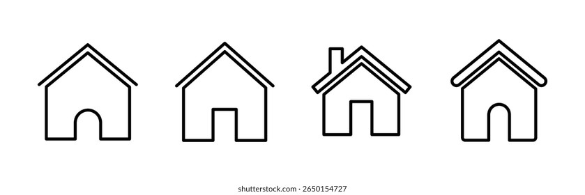 House icon set. Home icon vector