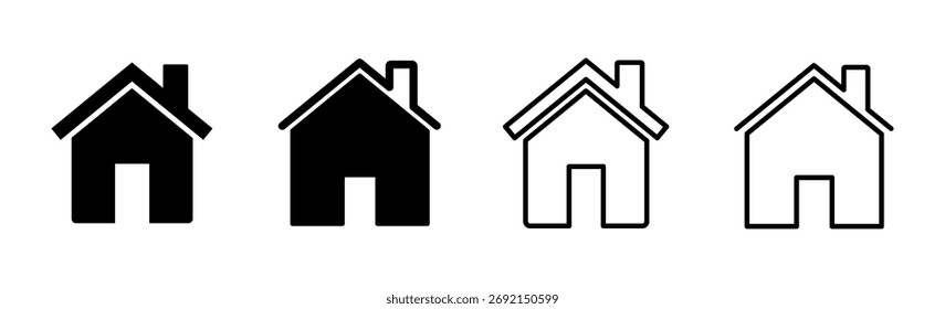 Conjunto de iconos de la casa. Vector de iconos de inicio