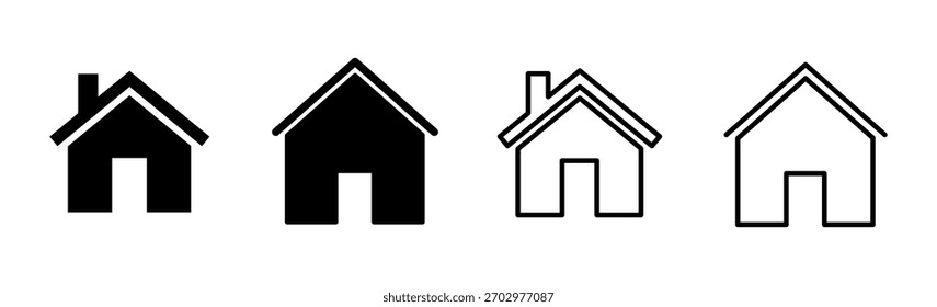 House icon set. Home icon vector