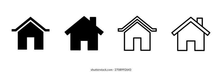 Symbolsatz für das Haus. Home-Symbol, Vektor