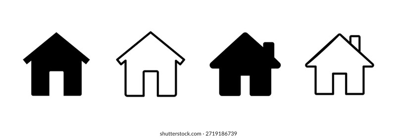 Conjunto de iconos de la casa. Vector de iconos de inicio