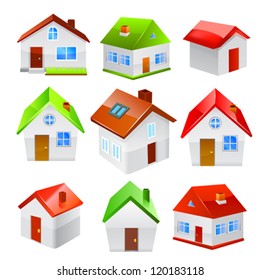 House icon set isolated on white background. Vector