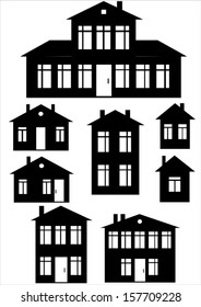 house icon set isolated on white background