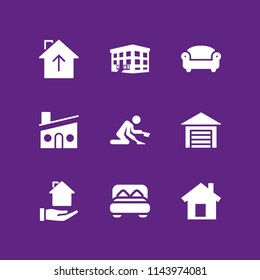 house icon set with modern house, house and building construction vector icons for web and graphic design