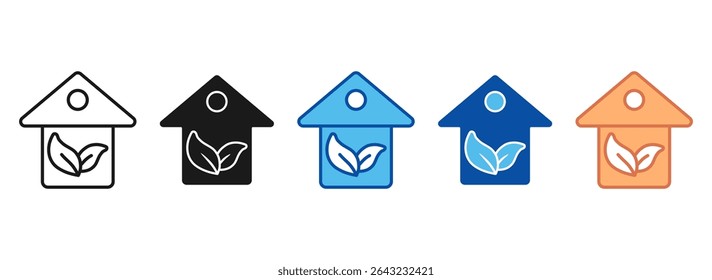 House Icon Definir Coleção de Vários Estilos